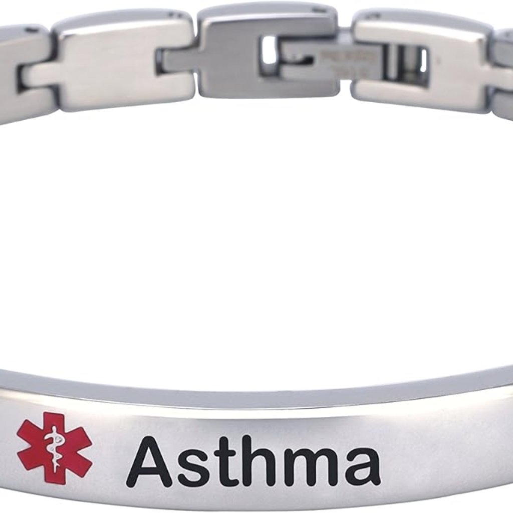 Elegant Medical Id Bracelets  Surgical Grade Steel For Women Asthma